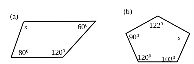 Polygon angle question diagram