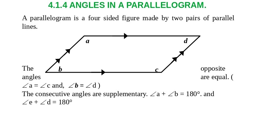 Angles in a Parallelogram Diagram