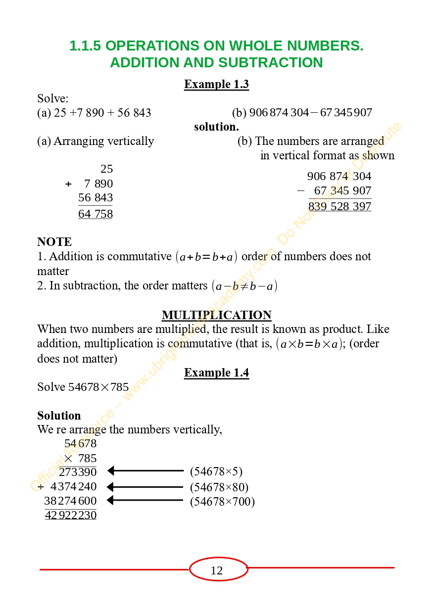 Complete Grade 7 Mathematics Notes (Advantage Plus Mathematics) - Image 8