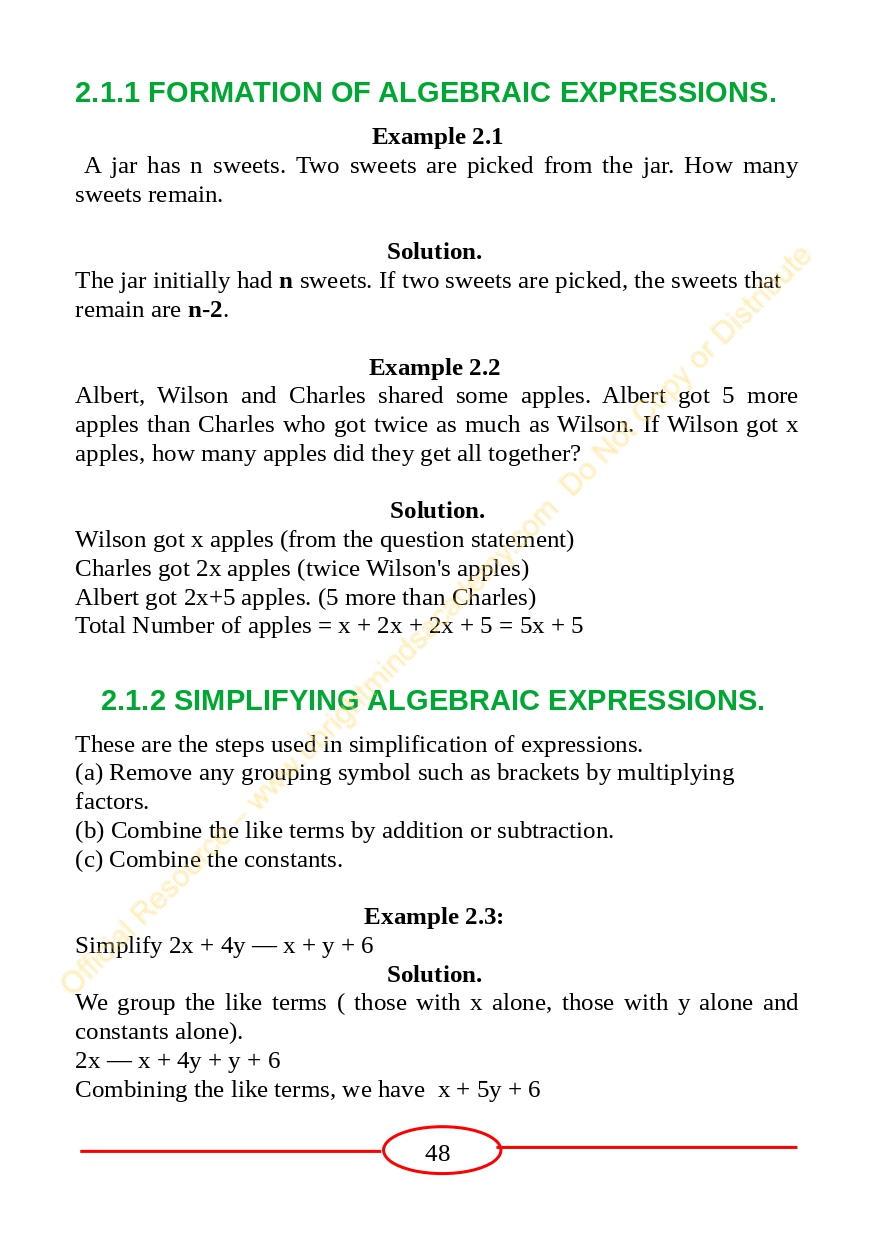 Complete Grade 7 Mathematics Notes (Advantage Plus Mathematics) - Image 3