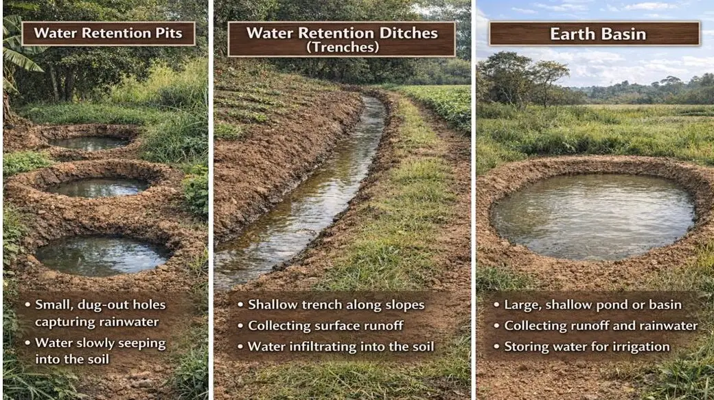 Water Retention Structures